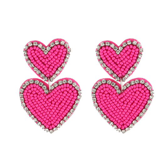 LOVE Beads Earrings - Roze