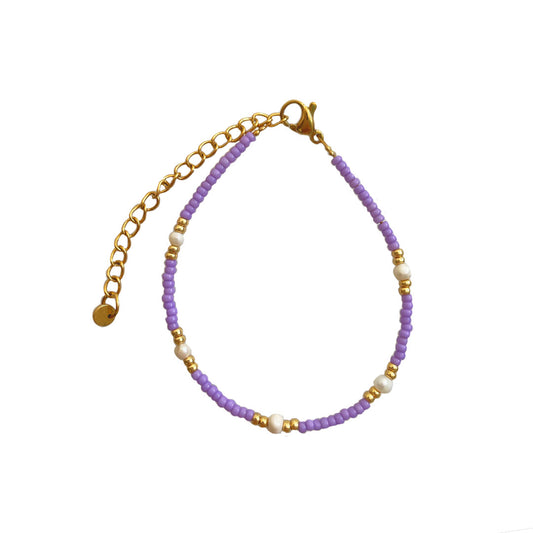 Lilac Pearl Bracelet