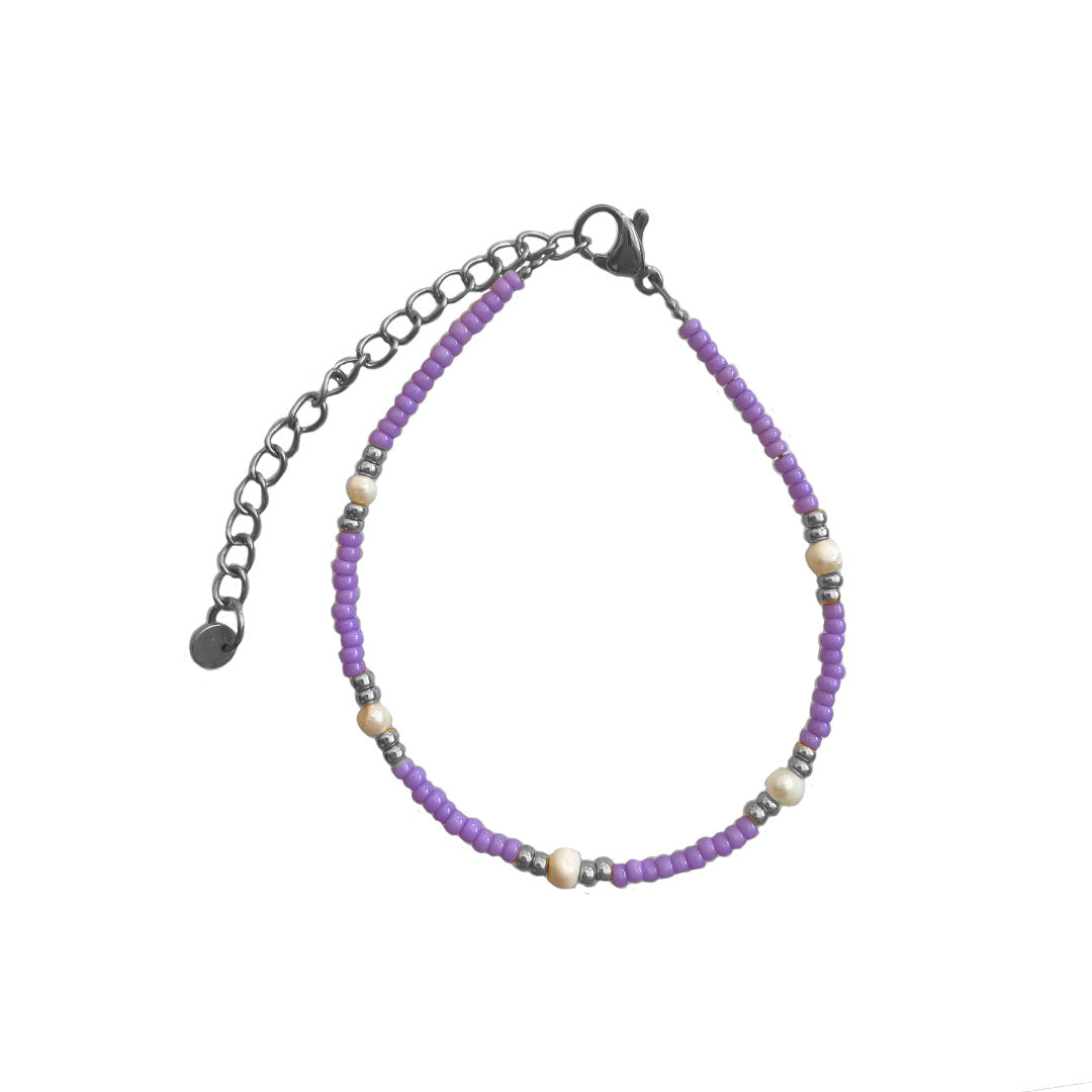 Lilac Pearl Bracelet