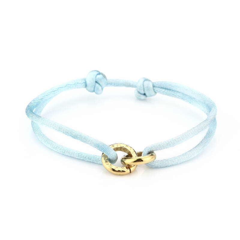 Satin Knot Bracelet Blue